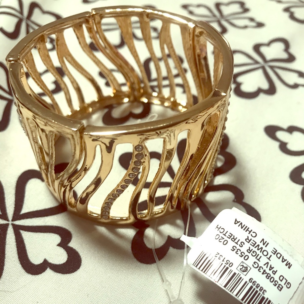 Stretch gold plated bangle